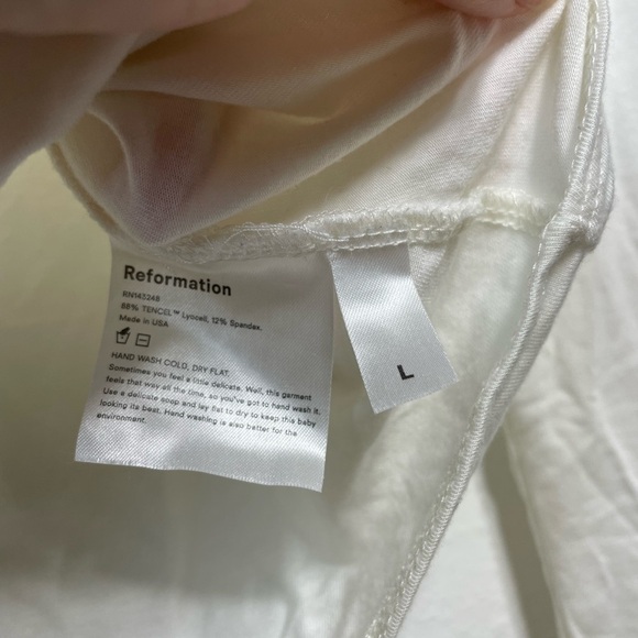 Reformation Heather Ivory Bodysuit Sweetheart Neck Large P430 - Picture 7 of 9